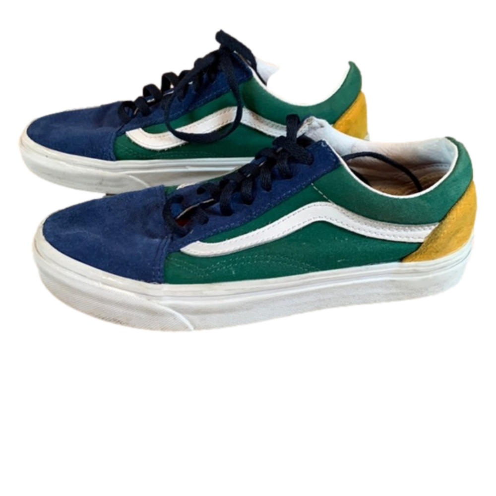 VANS unisex 5M and 6.5W multi colored suede sneakers